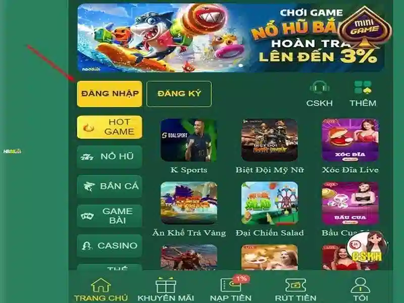 Hướng dẫn chơi game slot HB88
