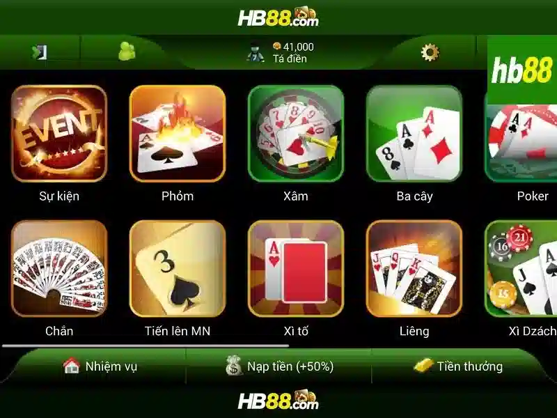 Đa dạng trò chơi HB88